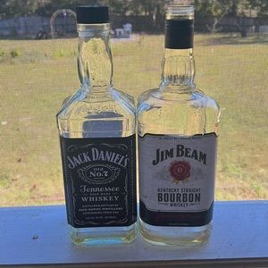 Empty liquor bottles for crafting